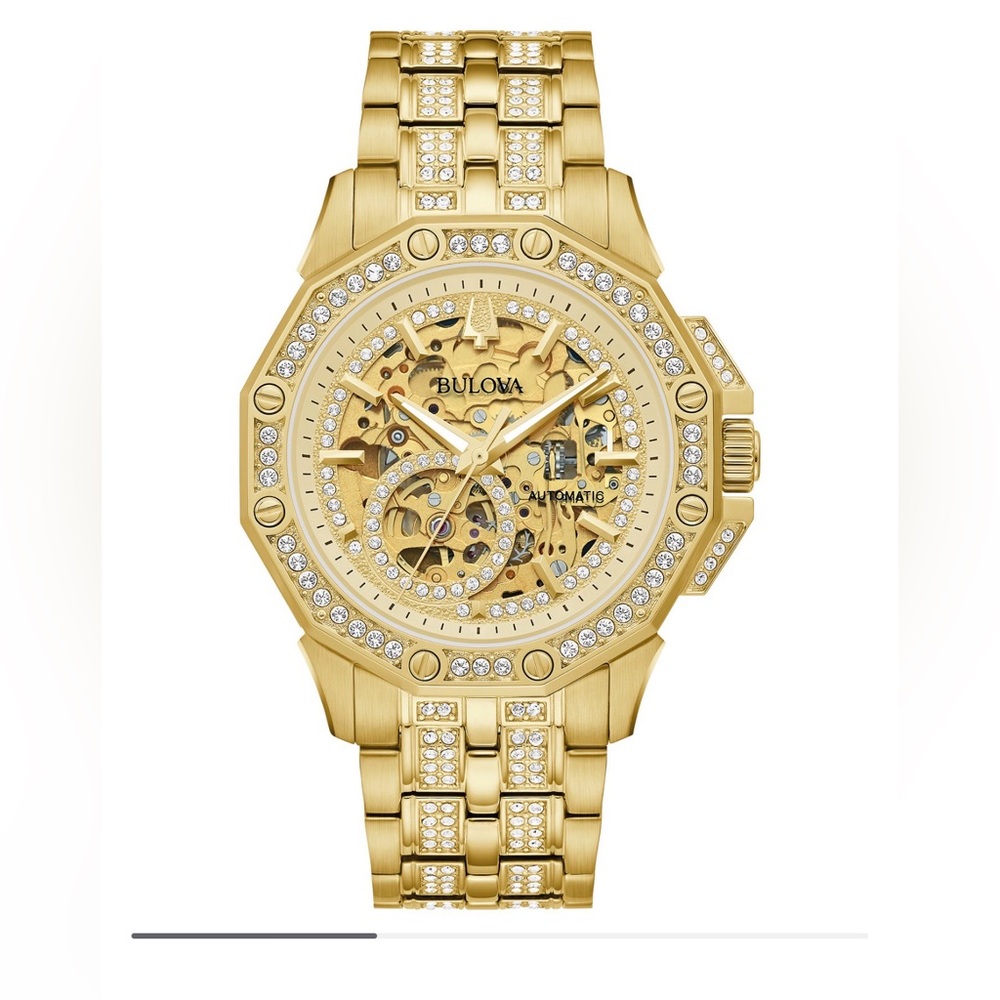 Bulova Gold and Crystal Accent Watch